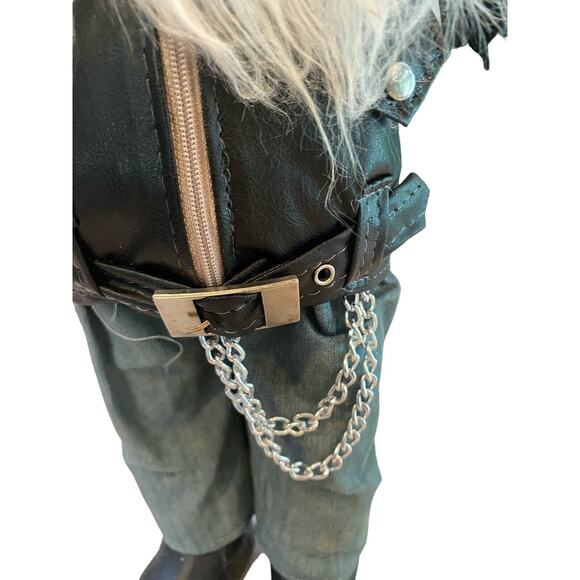 Biker Santa Claus Standing Statue Figure 18” Christmas Holiday Decoration - Picture 4 of 7